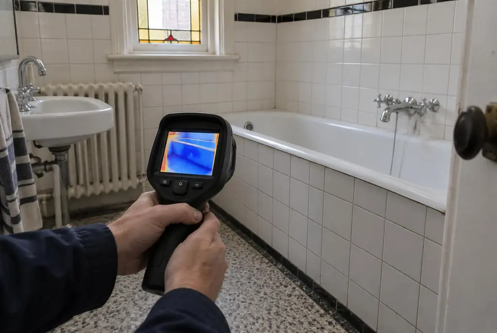 Lekdetectie Houten – onderzoek in een badkamer van een oudere woning